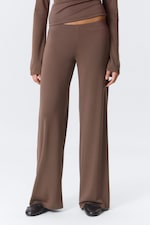 Washed Mole - Soft Low Rise Loose Wide Leg Trousers - 1