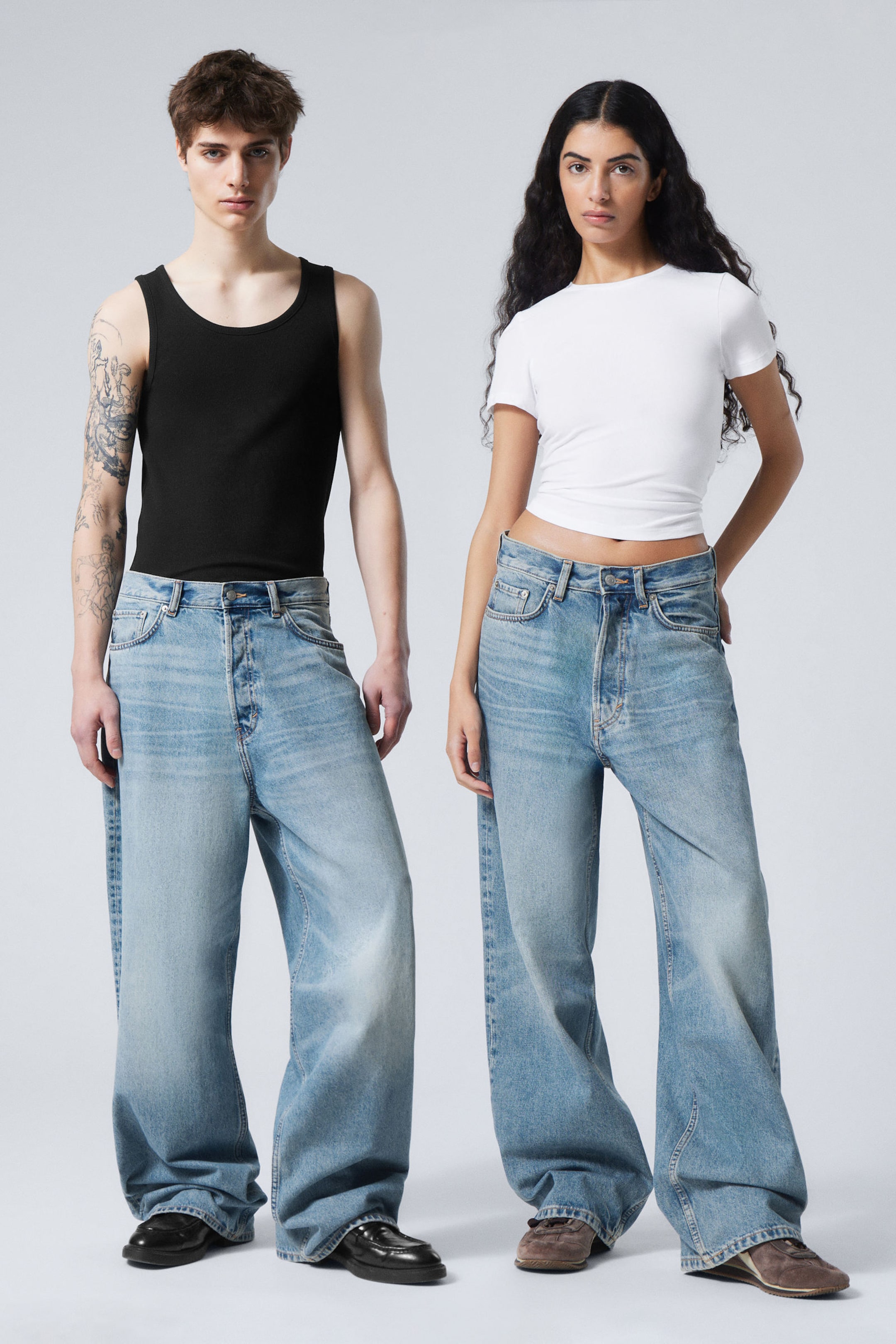 #79829D - Astro Loose Baggy Leg Jeans - 1
