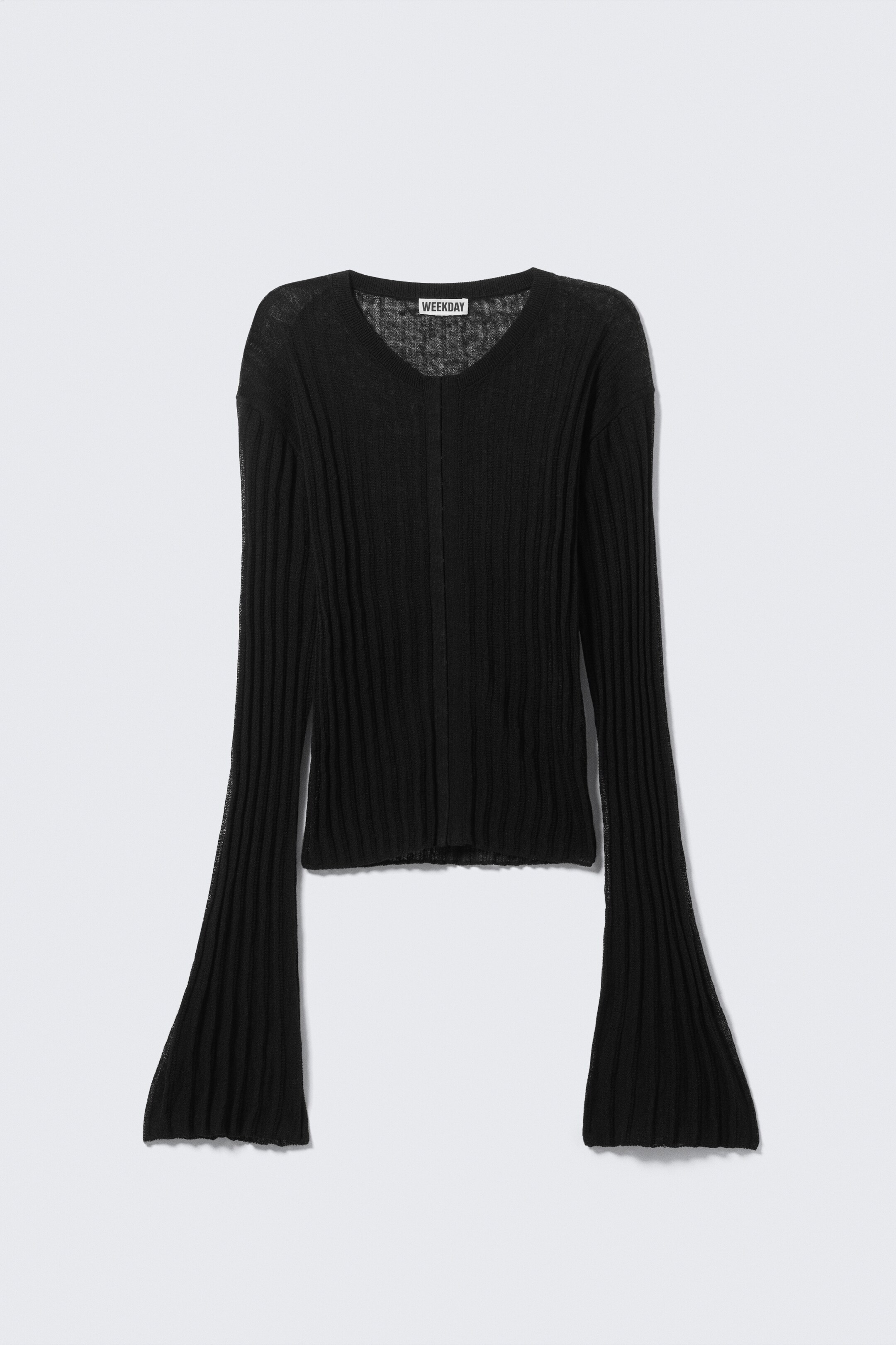 Größeres Bild ansehen: Cardigan aus transparentem Leinen-Mix - Schwarz - Ladies | H&M DE 5