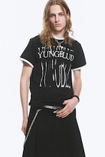 Off-black - Yungblud Printed Ringer Tee - 2