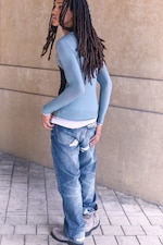 Türkis - Prince - Longsleeve mit Slim Fit - 3
