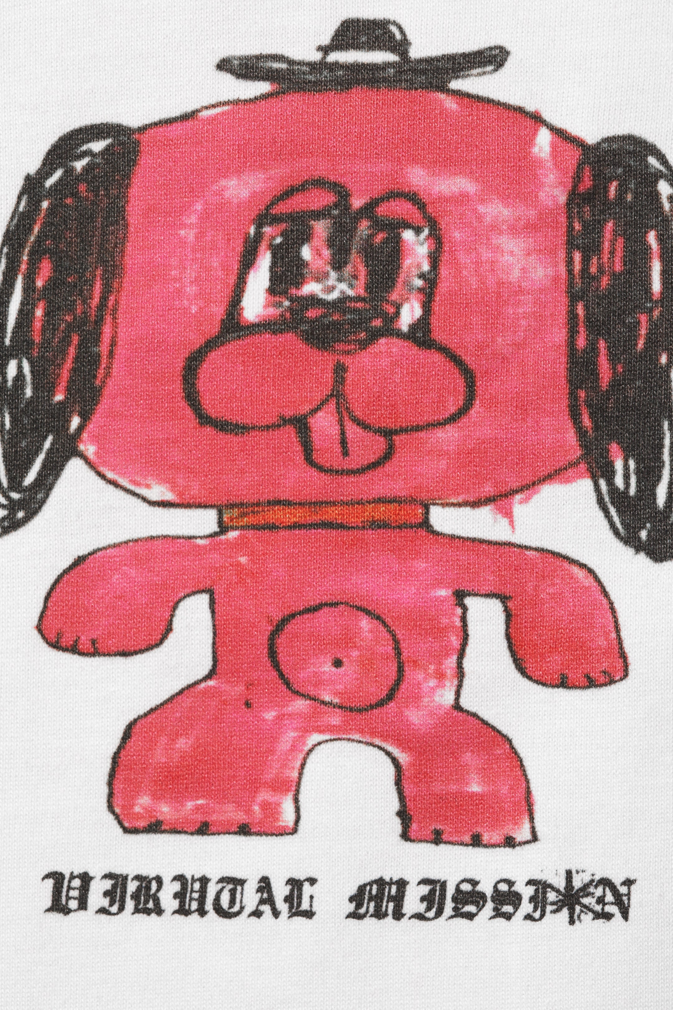Weiß - Pink Puppy - Kastiges T-Shirt mit Grafikprint - 1