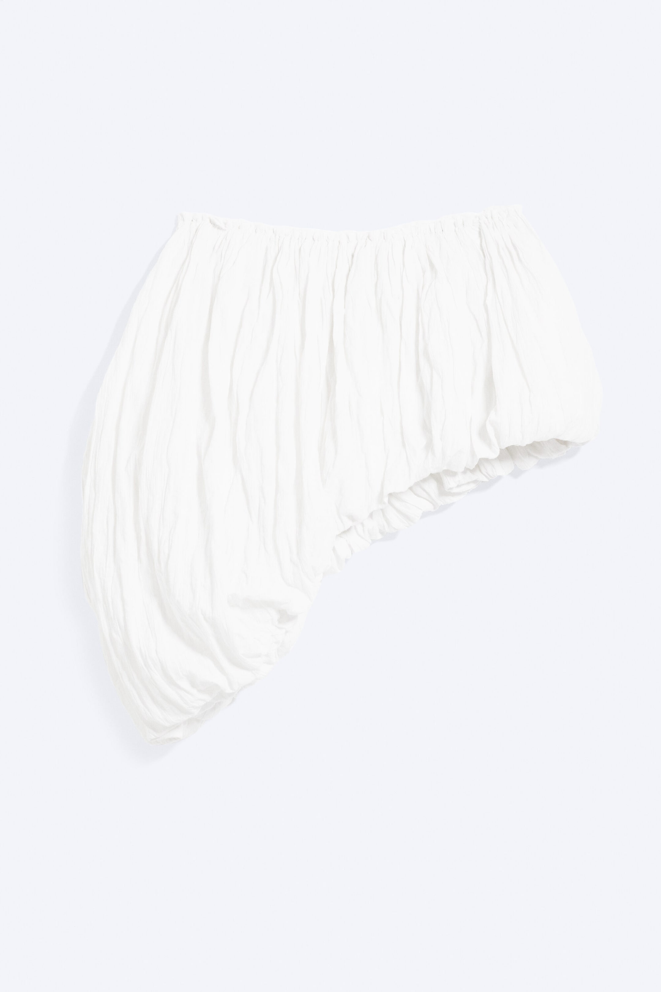 White - Crinkled Balloon skirt - 4