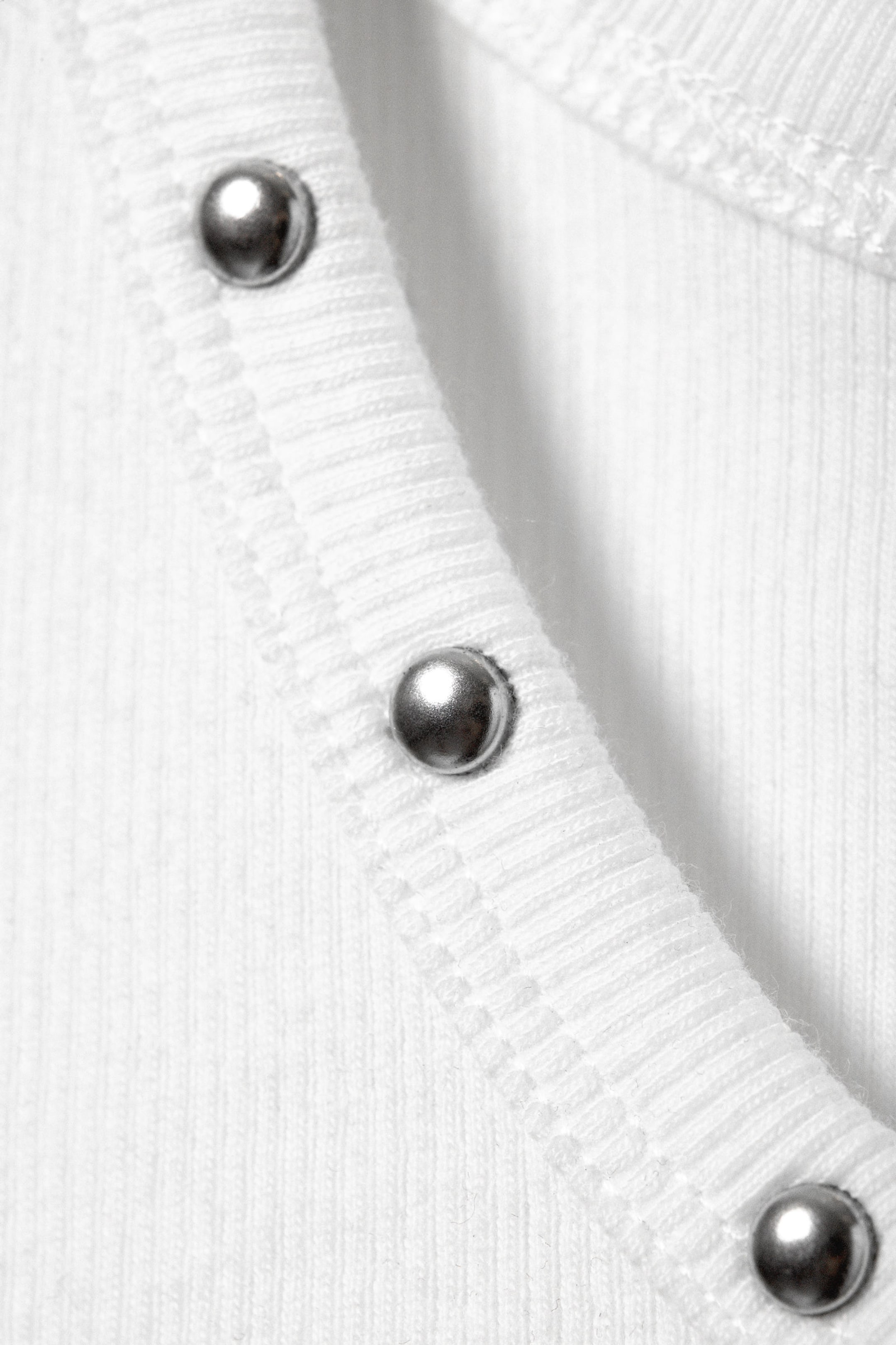 White - Stud Detailed Tank Top - 1