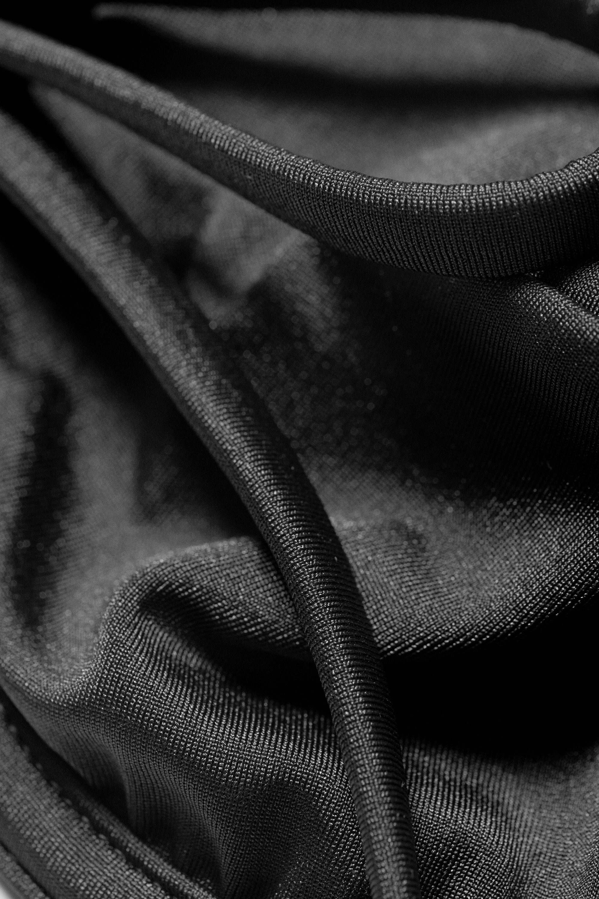 Dark Grey Shimmer - Strappy Wired Halter Bikini Top - 5