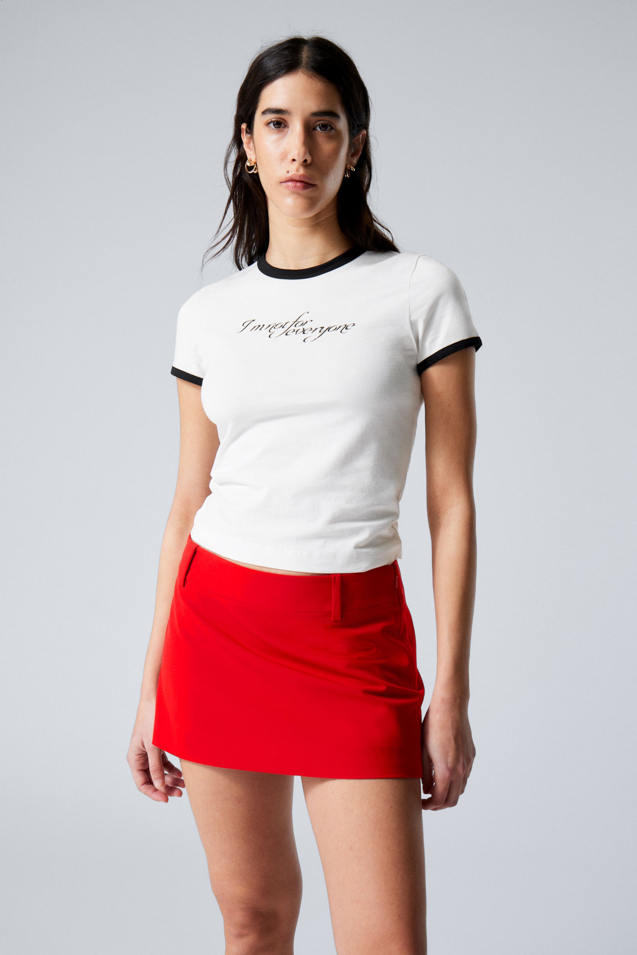 White - Not for everyone - Slim Printed Short-Sleeved T-shirt - 2