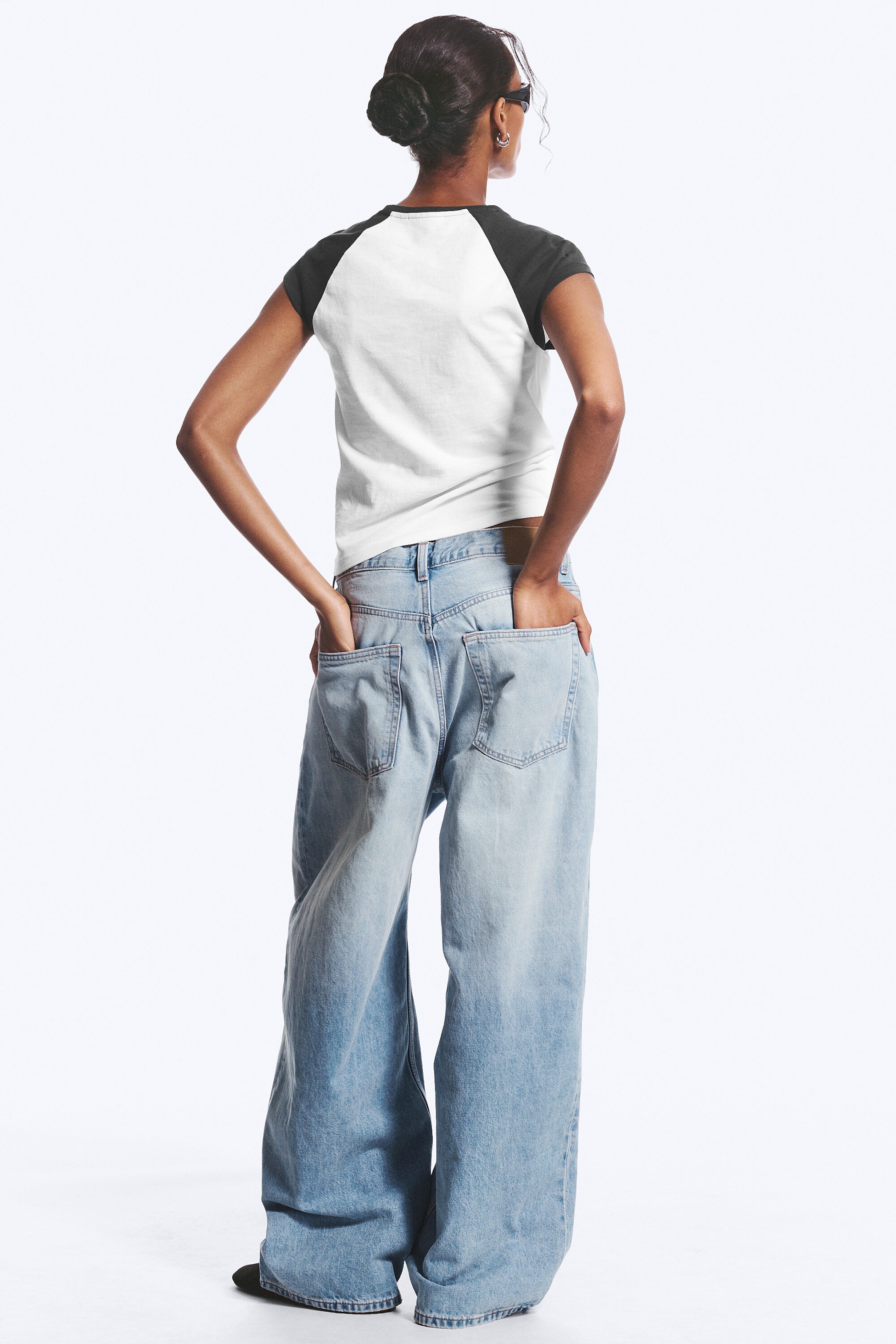 Kimberley Blue - Hellblau - Astro Mid Waist Loose Baggy Unisex Jeans - 7