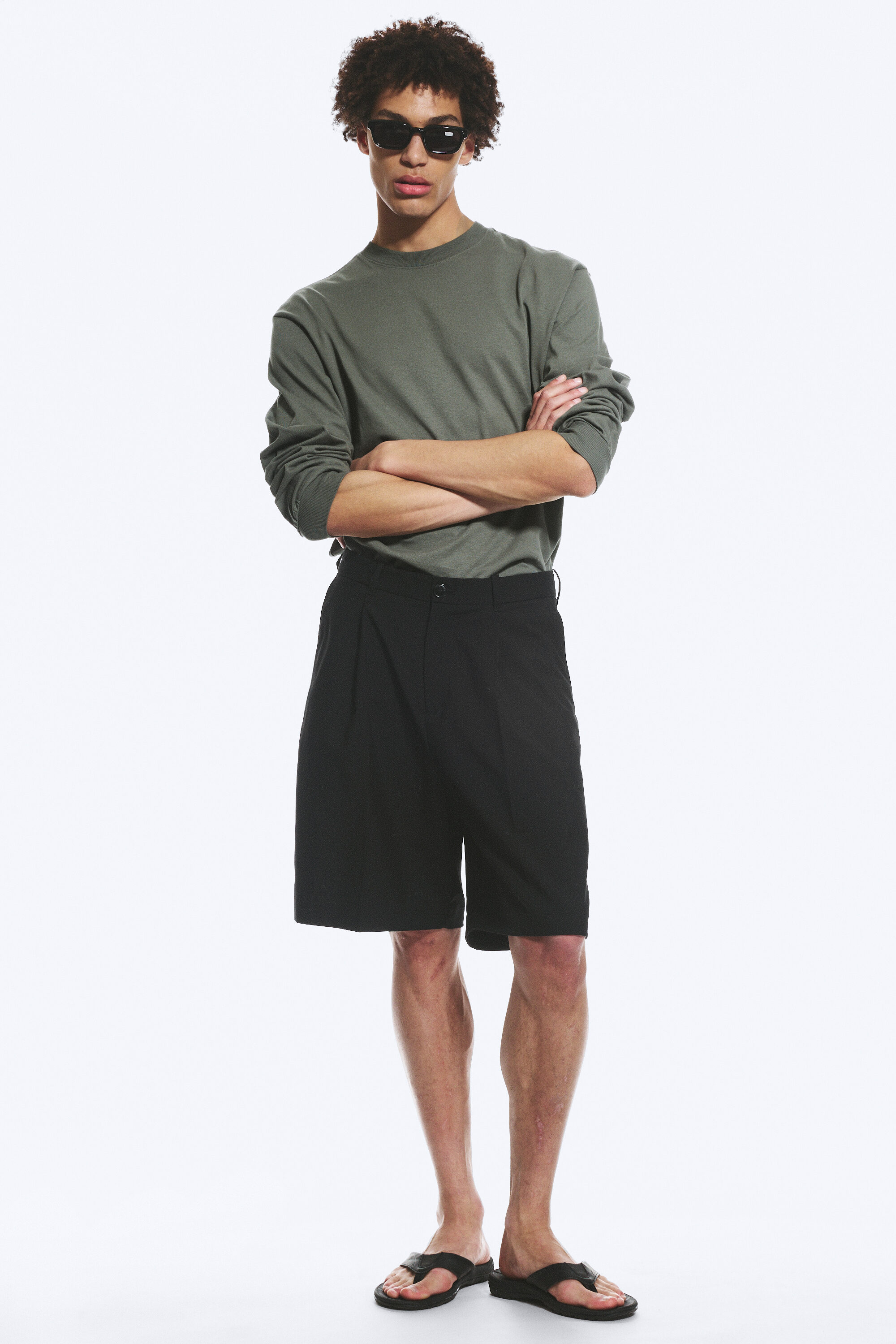 uno loose suit shorts - Black | Weekday DK