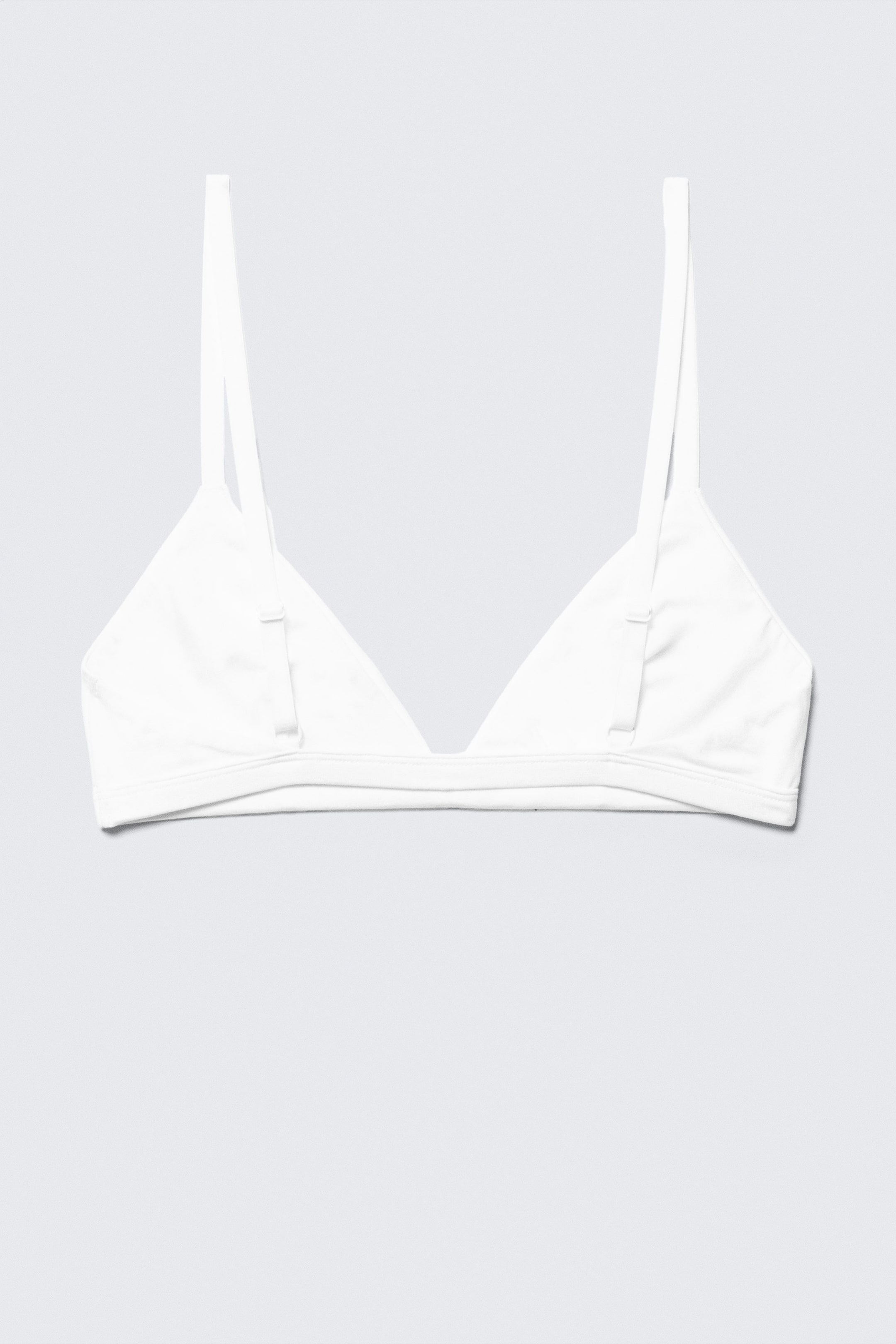 Weiß - Weicher Triangel-BH aus Baumwolle - 2