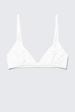 White - Soft Triangle Cotton Bra - 1