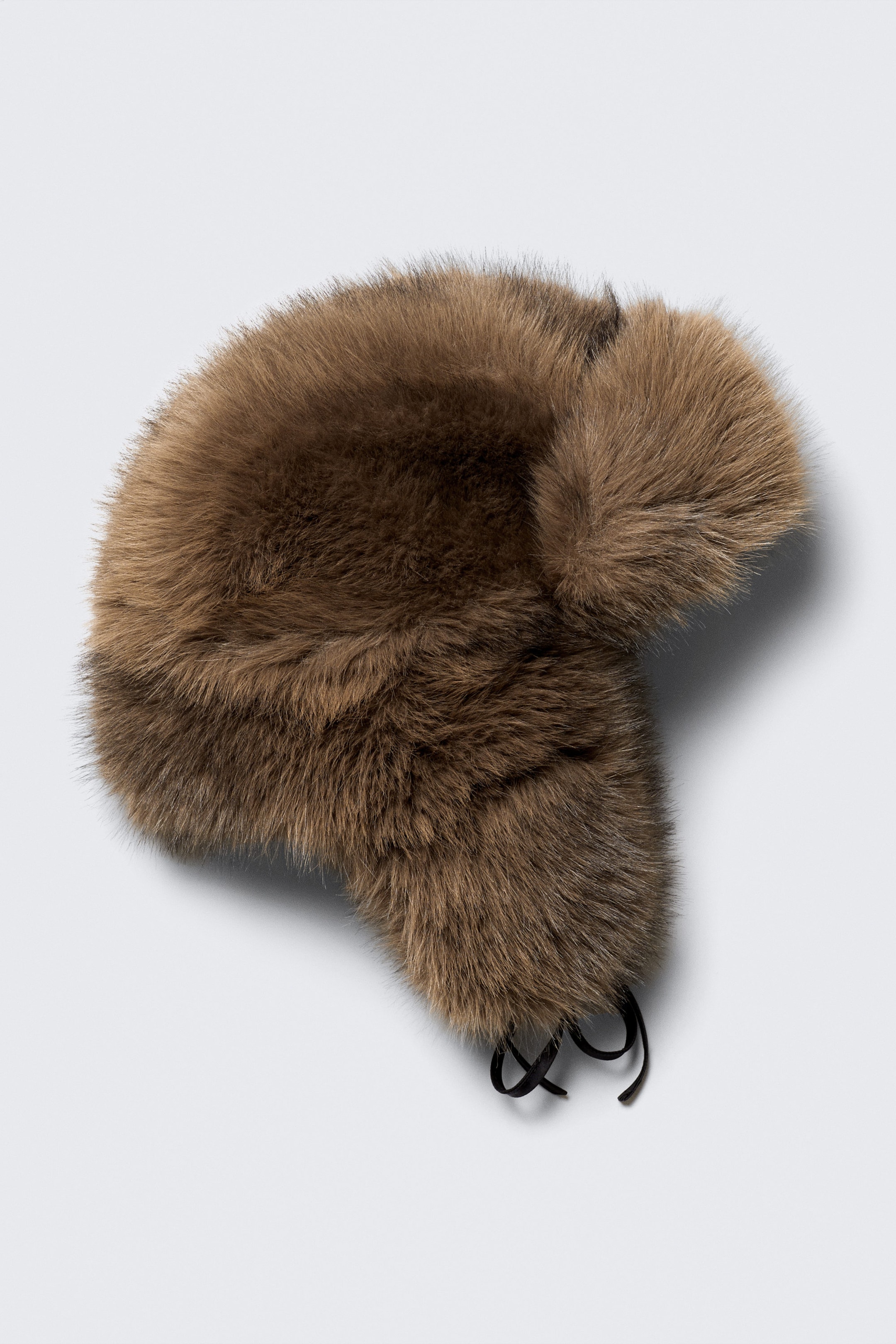 Brown - Faux Fur Trapper Hat - 1
