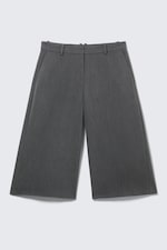 Dark Grey Melange - HANNE H CAPRI SUITING TROUSERS - 4