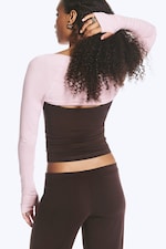 Hellrosa - Figurbetonter Jersey-Bolero - 3
