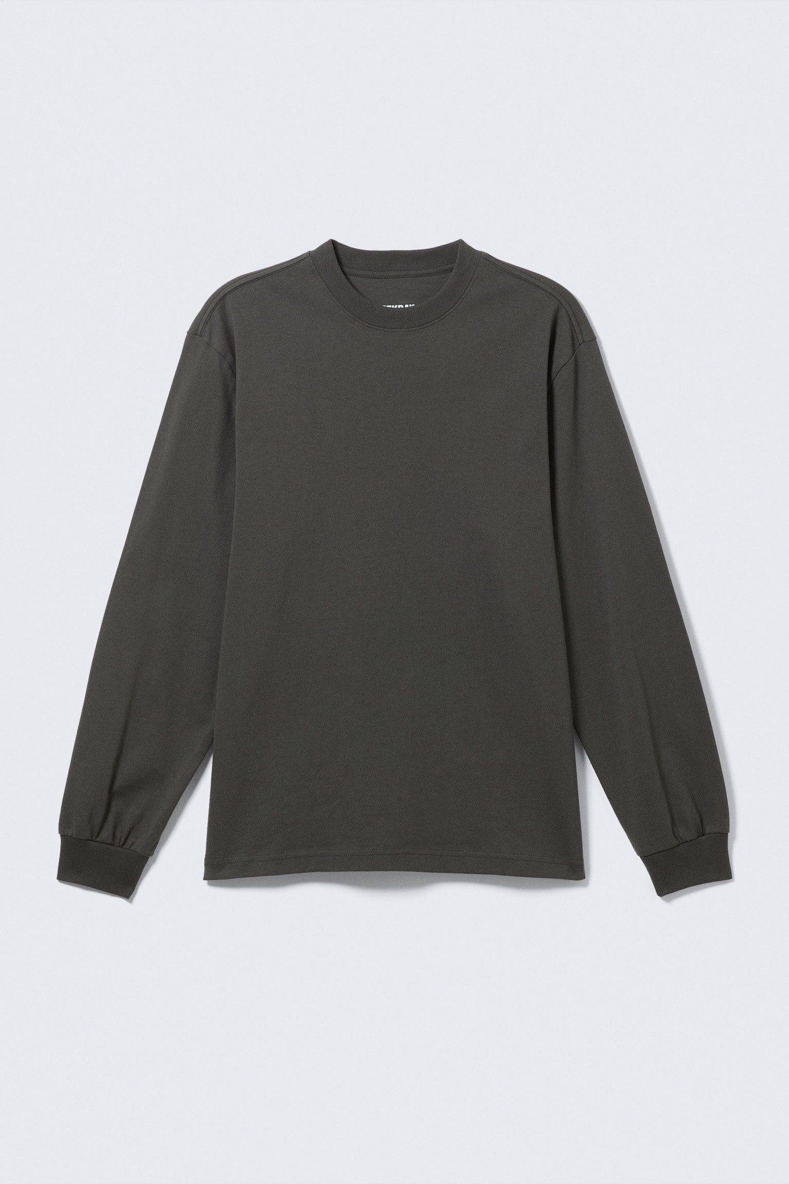 Tricou cu mânecă lungă lejer - Gri închis/Alb/Negru - 1