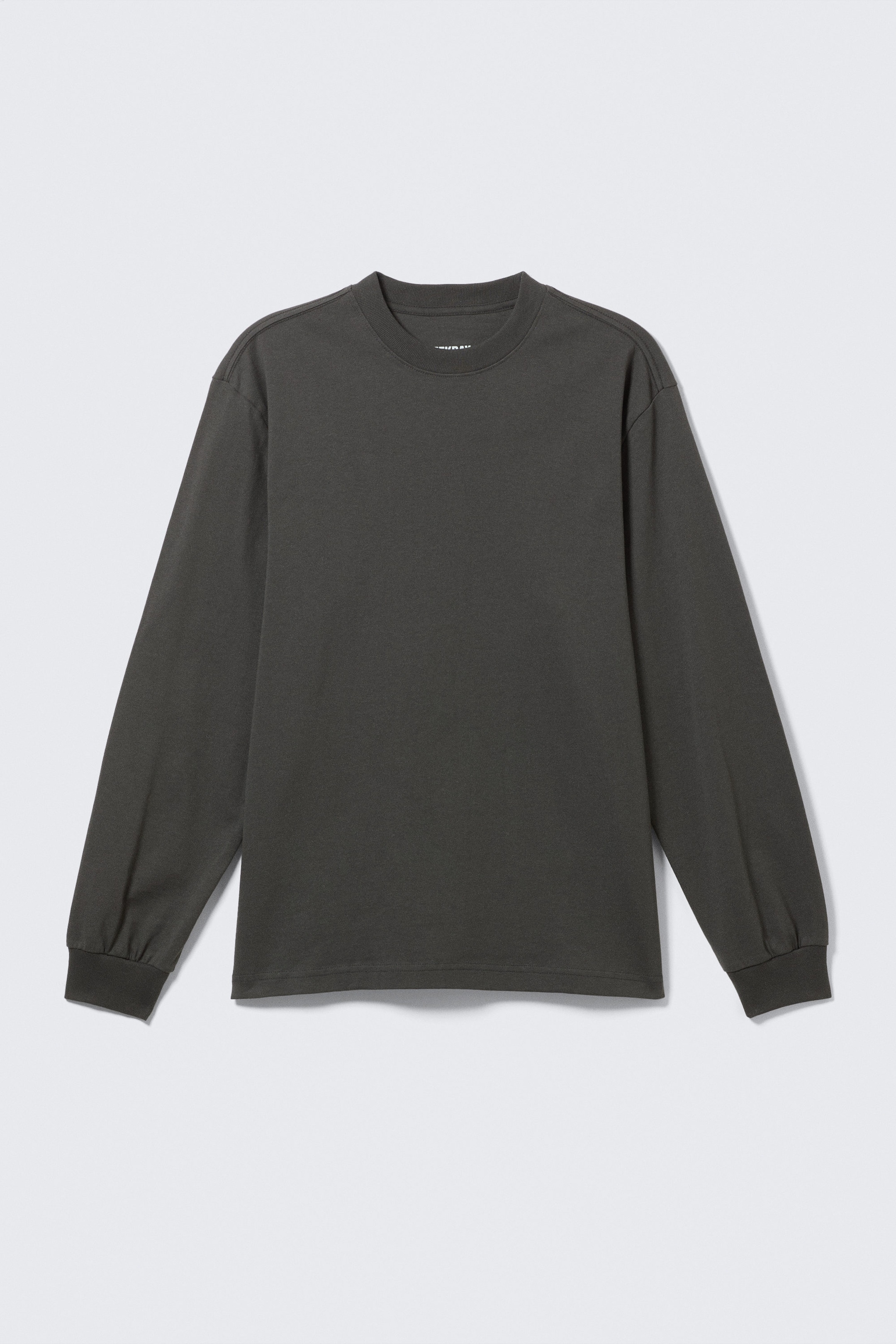 Mörkgrå - Relaxed långärmad T-shirt - 0
