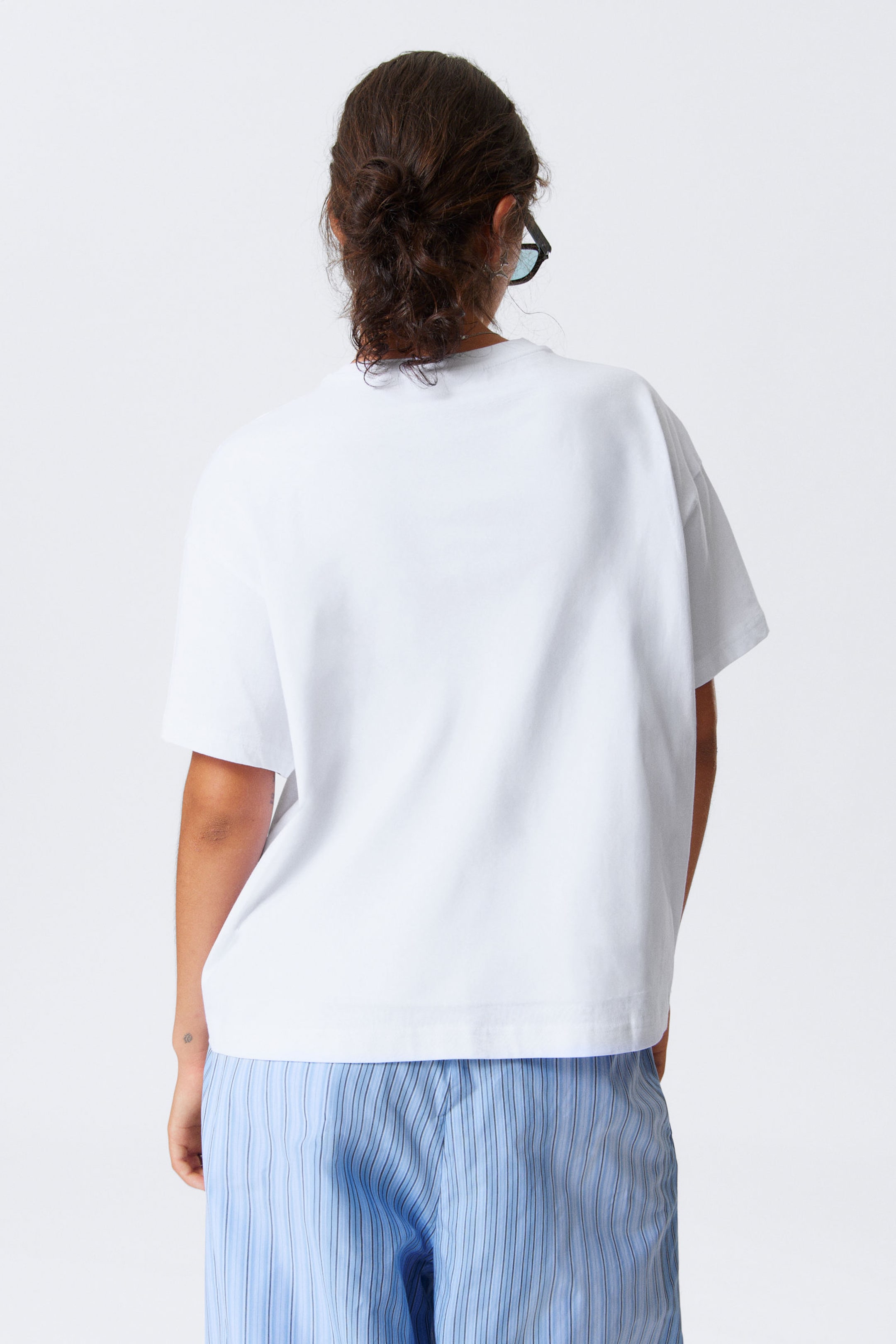 White - Relaxed Boxy Cotton T-shirt - 3
