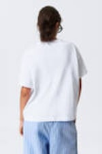 White - Relaxed Boxy Cotton T-shirt - 3