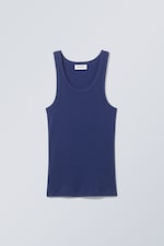 Dark blue - Close Fitted Tank Top - 0