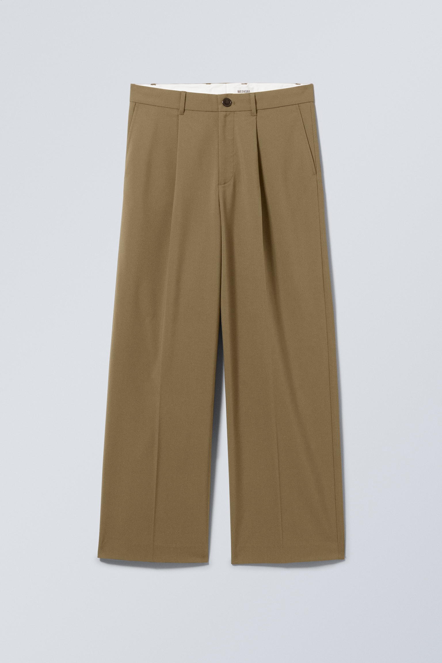 Pantalon tailleur oversize Uno - Vert kaki/Marron foncé/Gris rayé/Noir/Beige chiné/Beige
