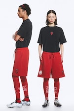 Bright Red - TOFFS Relaxed Jersey Football Shorts - 0