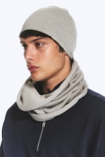 Grey - Knitted Tube Neck Warmer - 0