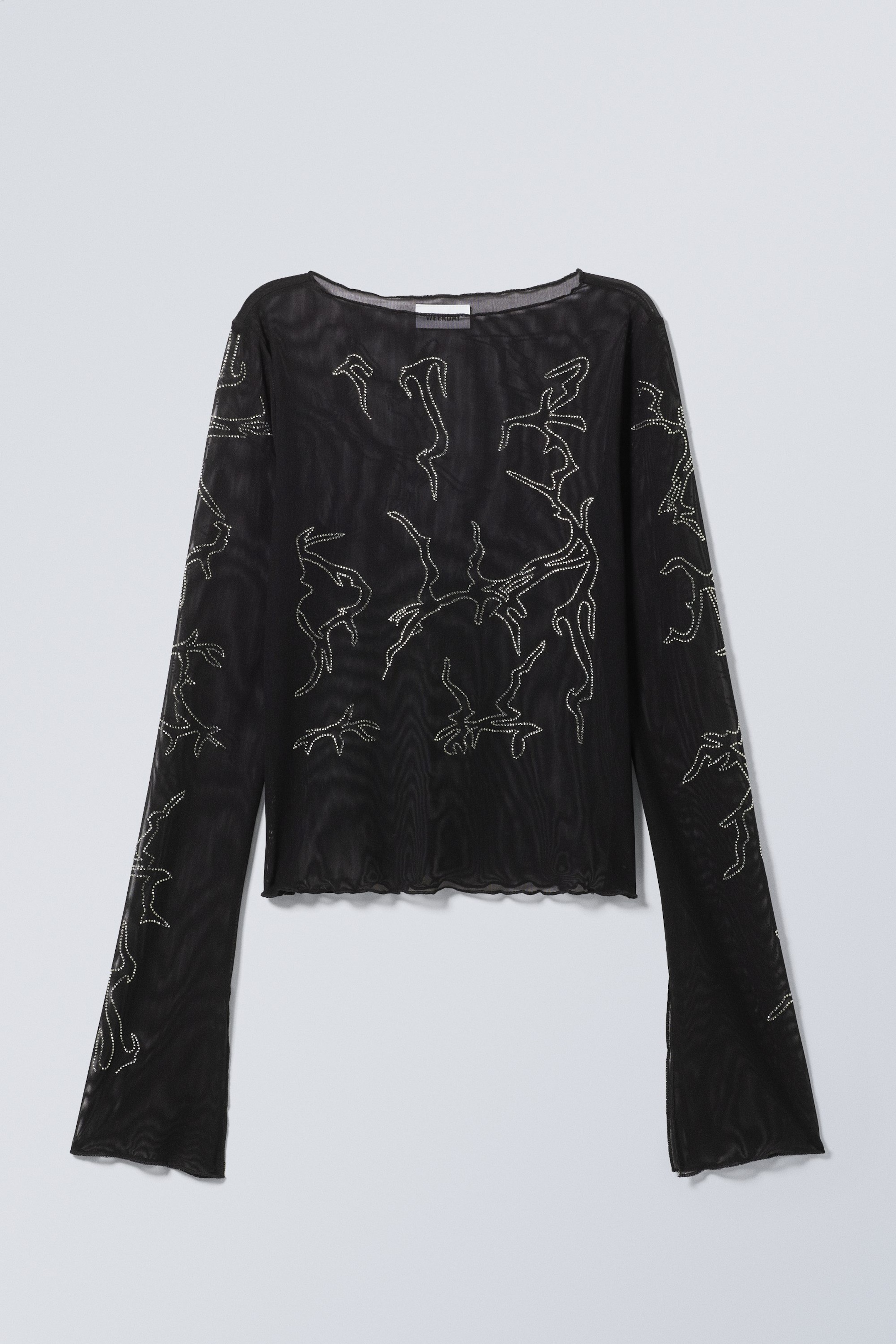 BLack - Tiah Rhinestone Long Sleeve - 0
