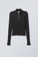 Black - Ika Half Zip Long Sleeve - 0