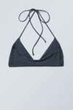 Dunkelblau - Neckholder Bikini-Oberteil - 5