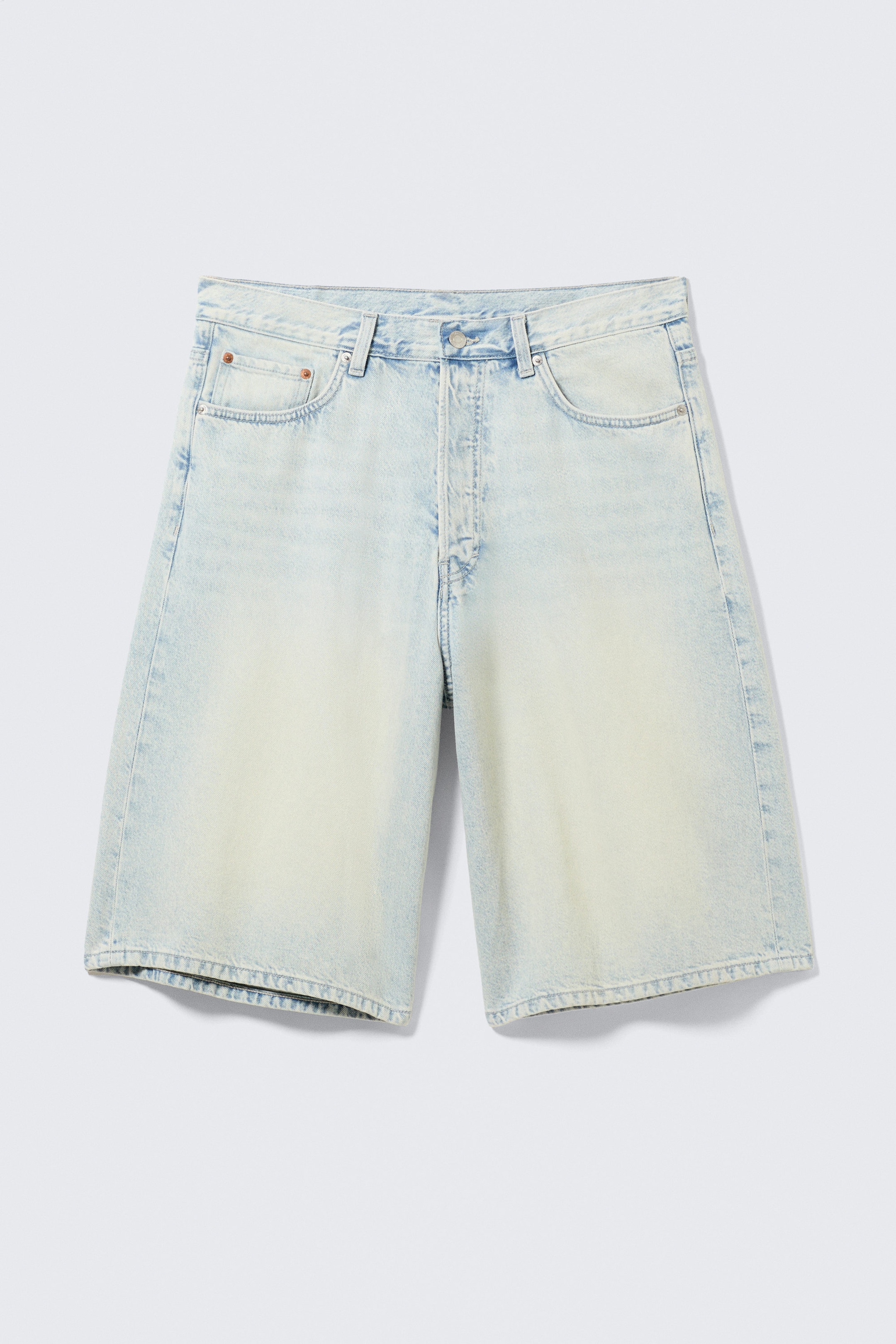 Citizen Blue - Light Blue - Astro Mid Rise Loose Baggy Denim Shorts - 4