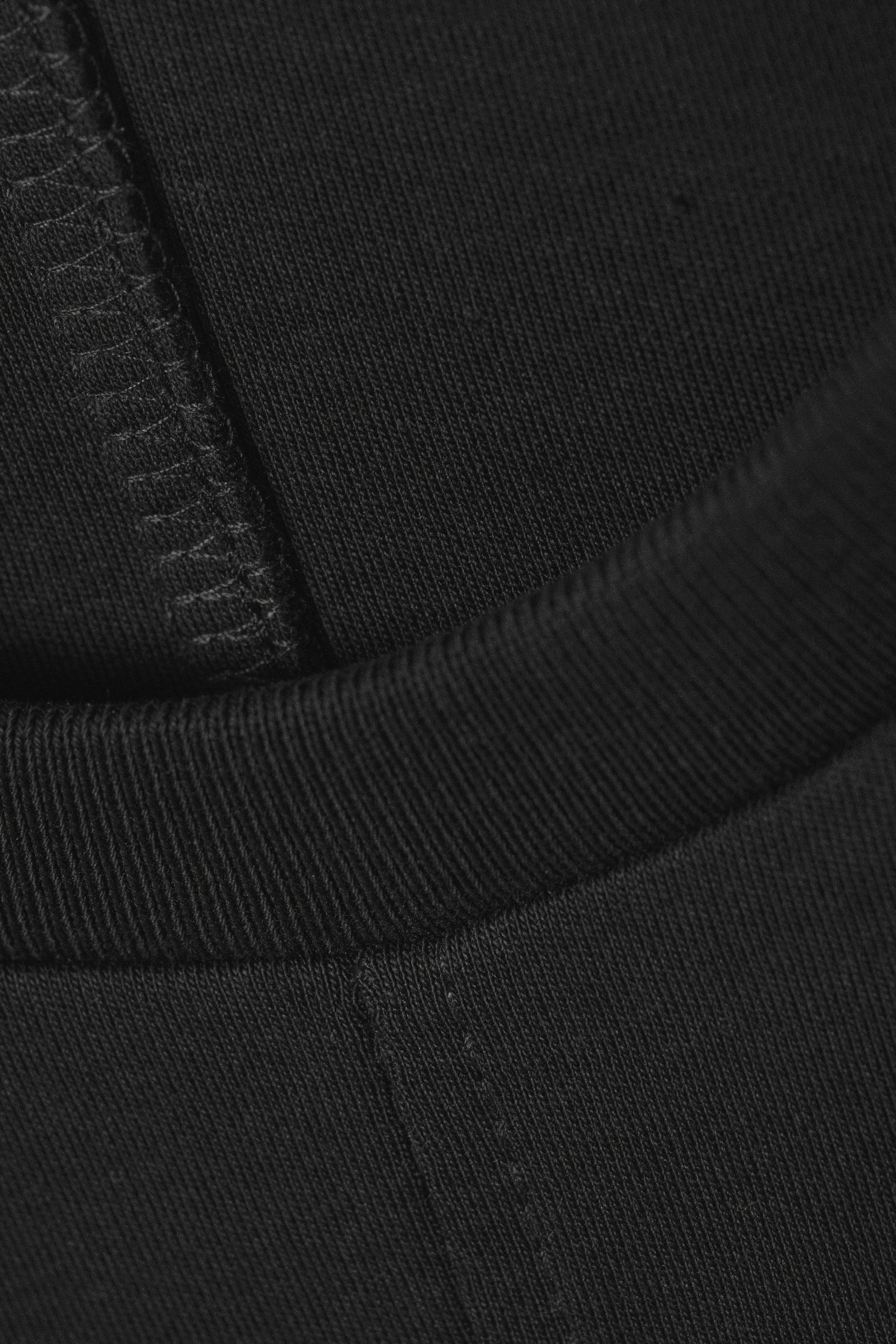 Black - Short-Sleeved Cotton Mini Dress - 5