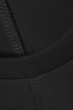 Svart - Short-Sleeved Cotton Mini Dress - 5