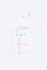 Blanc - White Bunny - Mini T-shirt graphique ajusté - 3