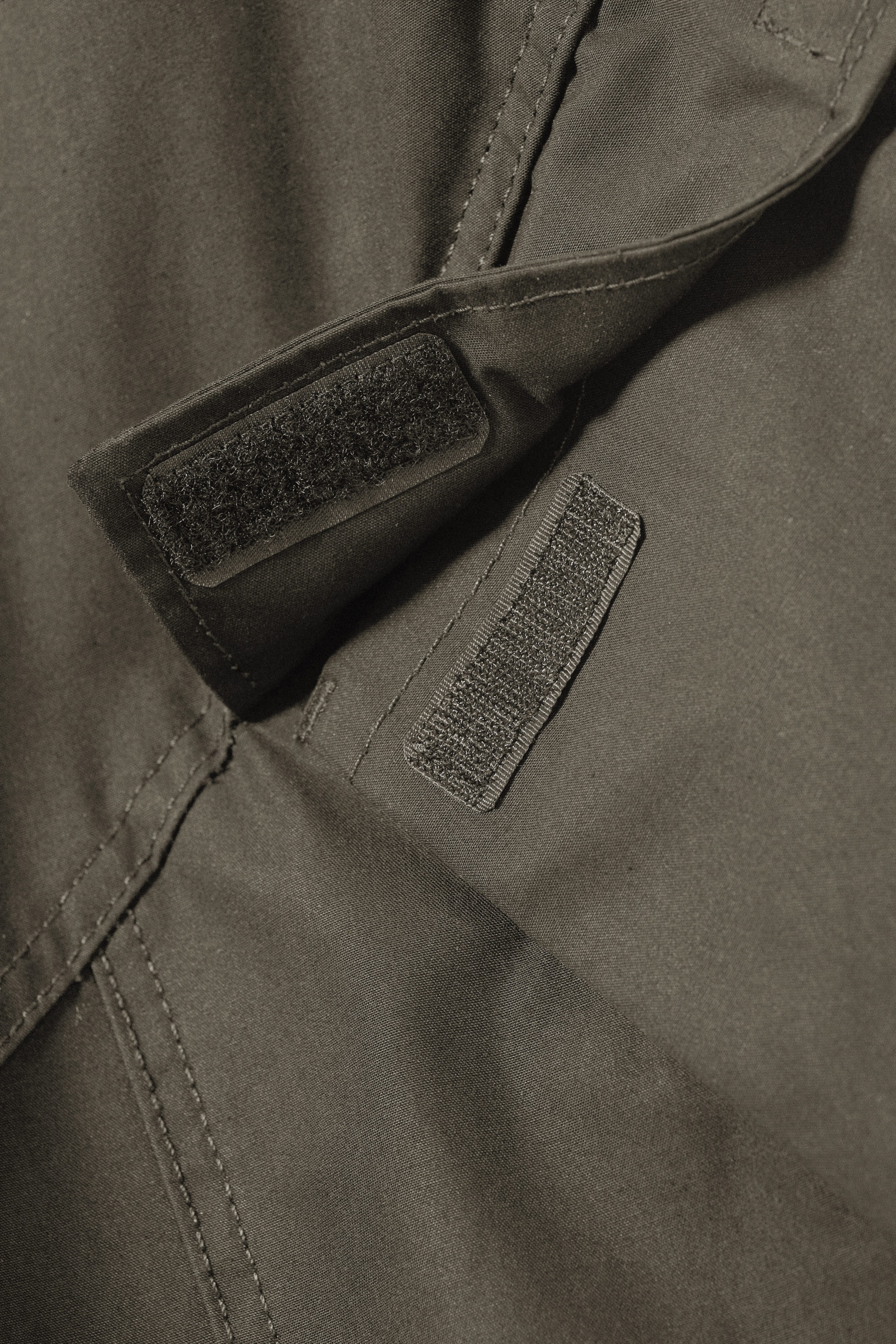 Khaki Green - Astro Loose Asymmetric Cargo Trousers - 1