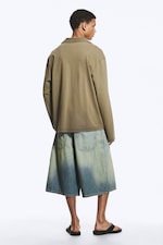 Staubiges Khakigrün - Baumwoll-Pyjamahemd - 3