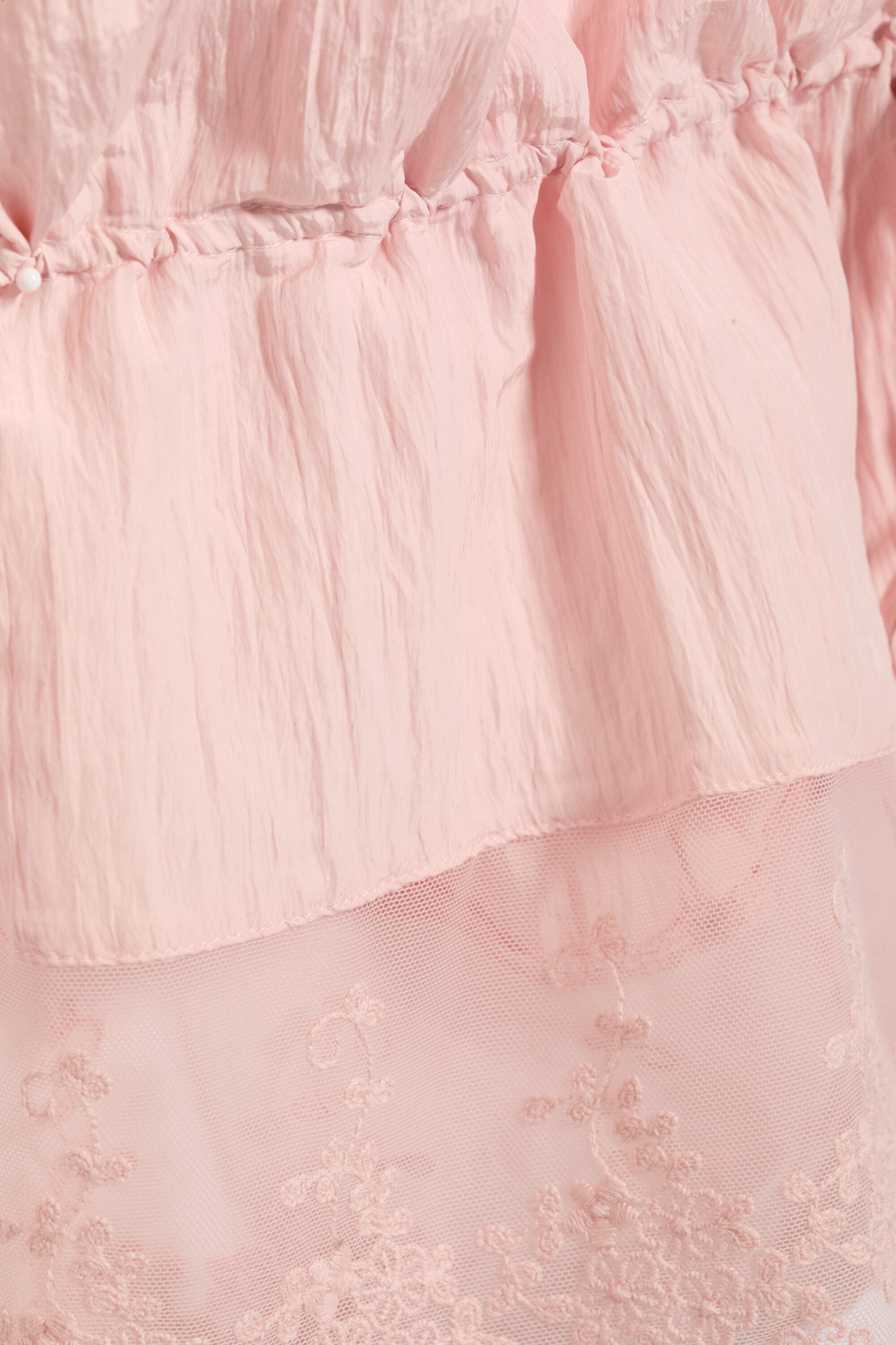 Light Dusty Pink - ROSABEL LOW RISE LOOSE LACE-TRIM BLOOMERS - 1