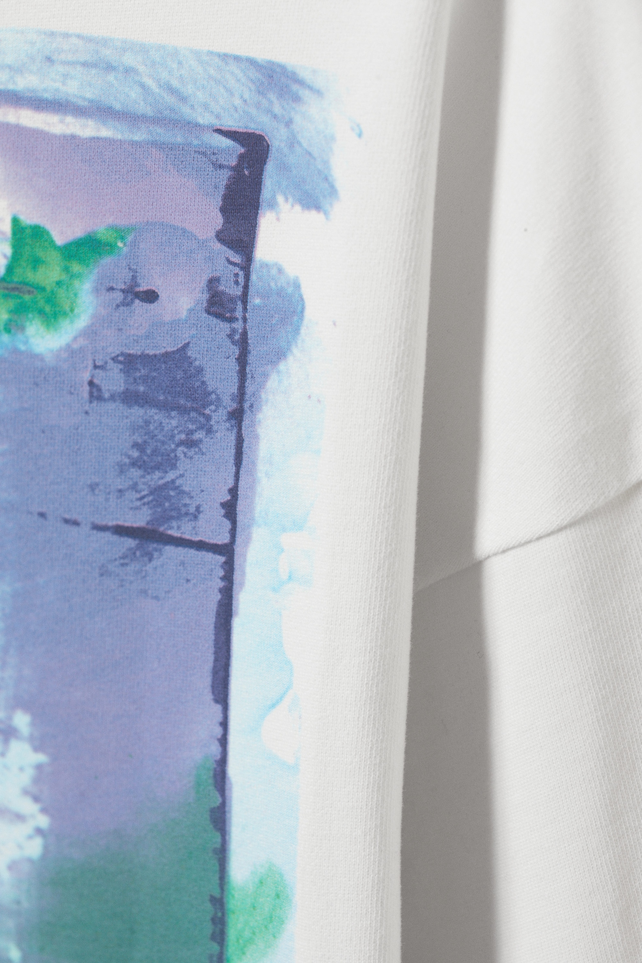 White - Surf Paint - Great Boxy Graphic Long Sleeve T-shirt - 2