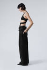 Tuned Black - Schwarz - Dual High Waisted Loose Wide Leg Jeans - 3