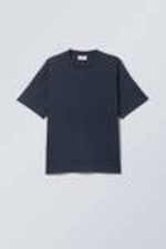 Dark Blue - Great Boxy Heavyweight T-Shirt - 0