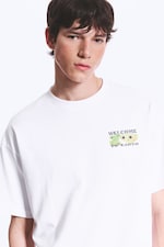 White - Welcome To Earth - T-shirt met boxy pasvorm en grafische print - 2