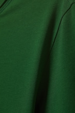 Dark Green - Long Sleeve Cotton Top - 4