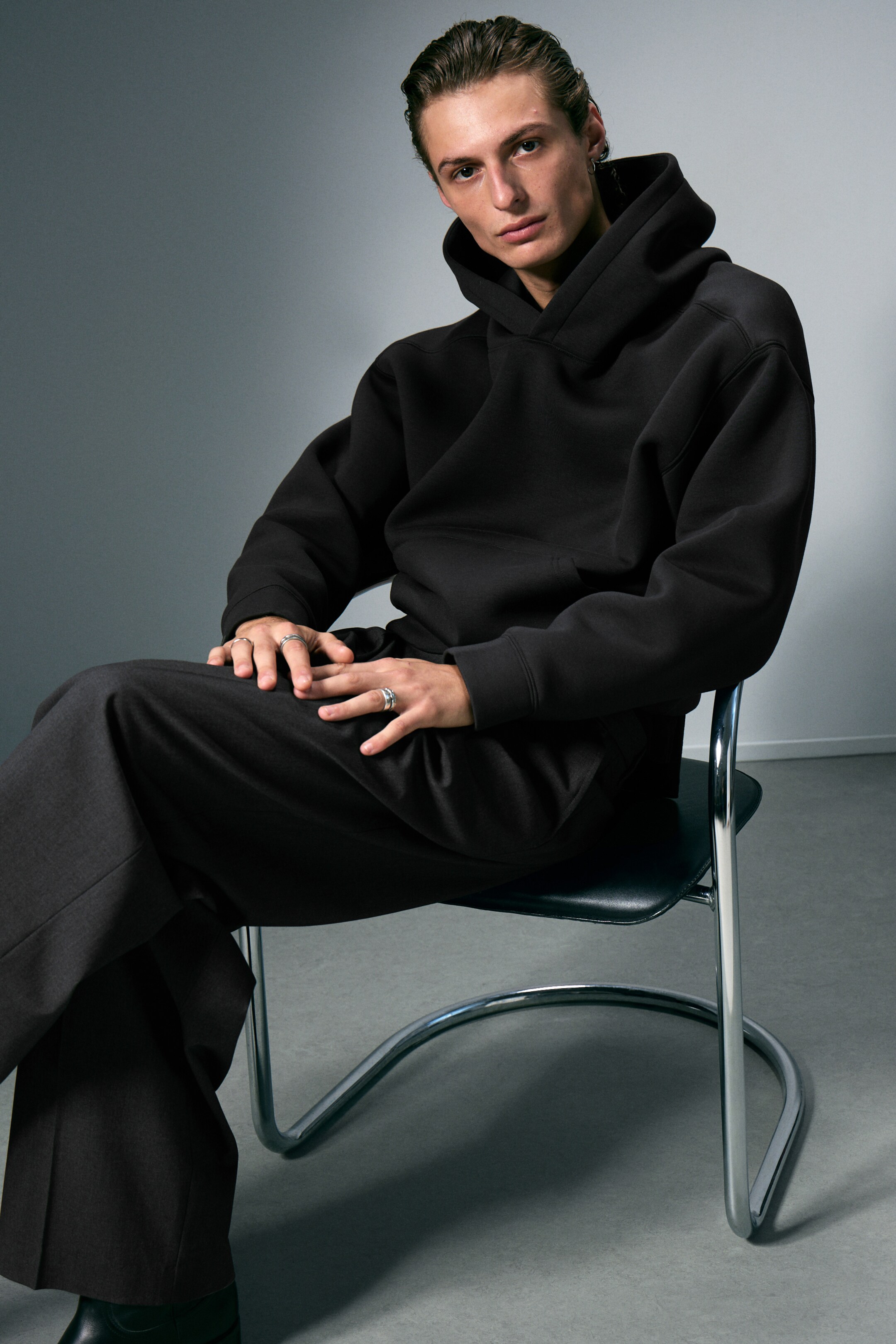 Visa större bild: Simon scuba-hoodie - Mörkgrå - HERR | H&M FI 1