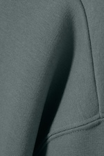 Mörkt turkos - Tung Avslappnad Halv-zip Tröja - 1