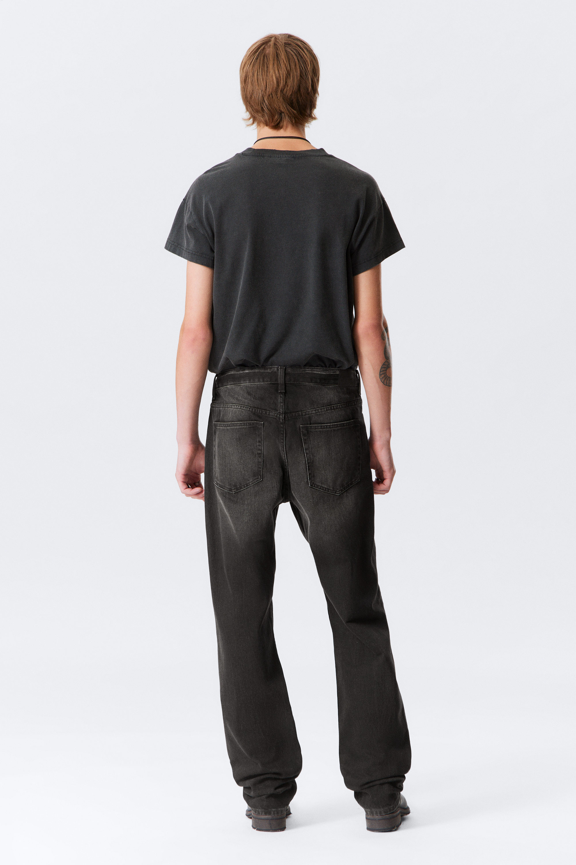 Obsidian Black - Black - Space Relaxed Straight Leg Jeans - 4