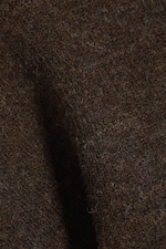 Dark Brown Melange - Boxy Knitted Jumper - 7