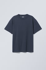 Mörkblå - Oversized Heavyweight T-shirt - 0