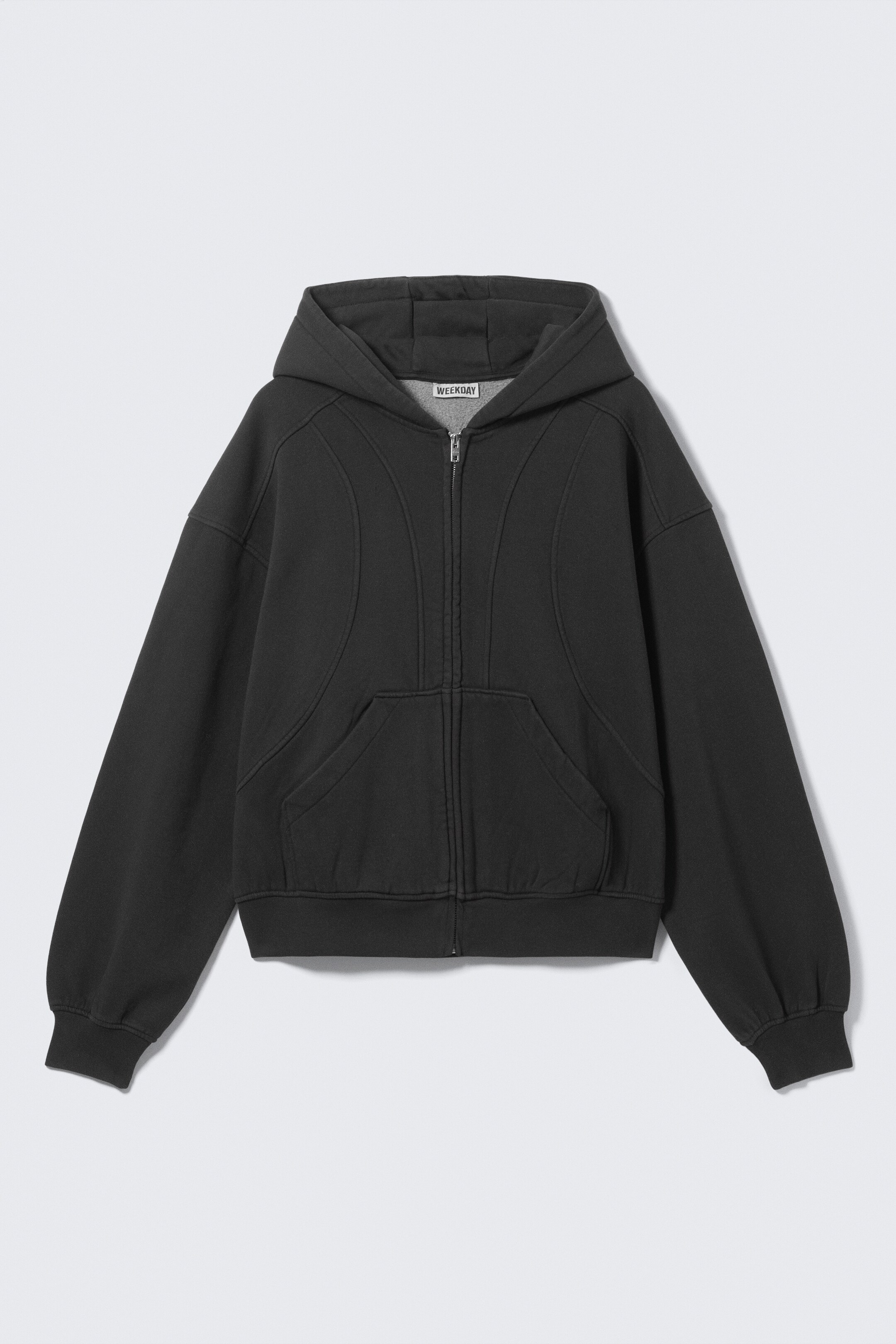 Zobacz większy obraz: Bluza z kapturem Loose Fit - Washed Black - ON | H&M PL 4