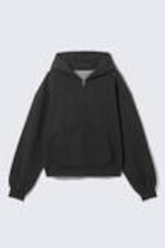 Washed Black – Zwart - Hoodie met geblokte rits - Loose Fit - 3