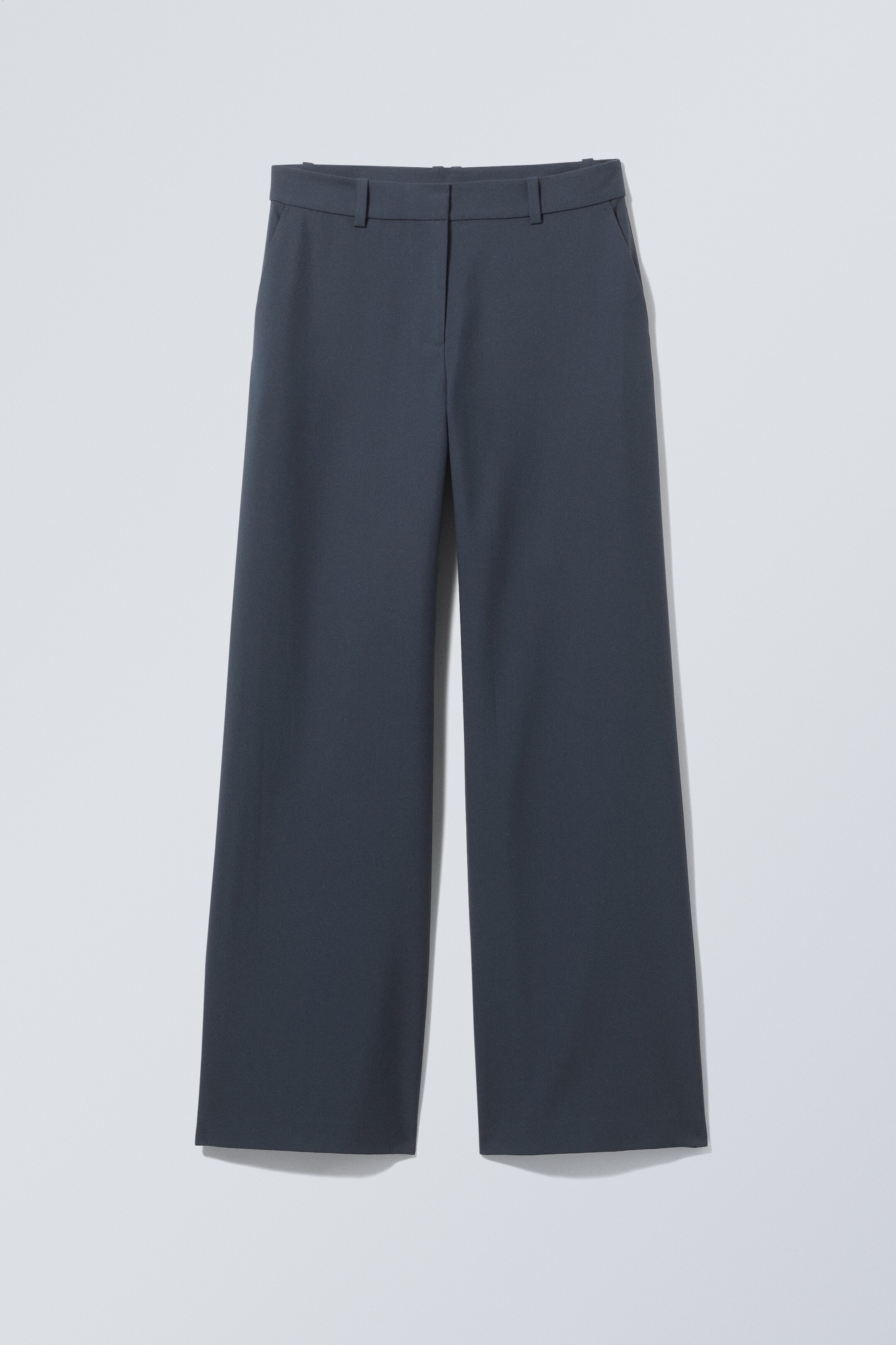 View larger image: Low Rise Straight Leg Suiting Trousers - Navy - Ladies | H&M GB 1