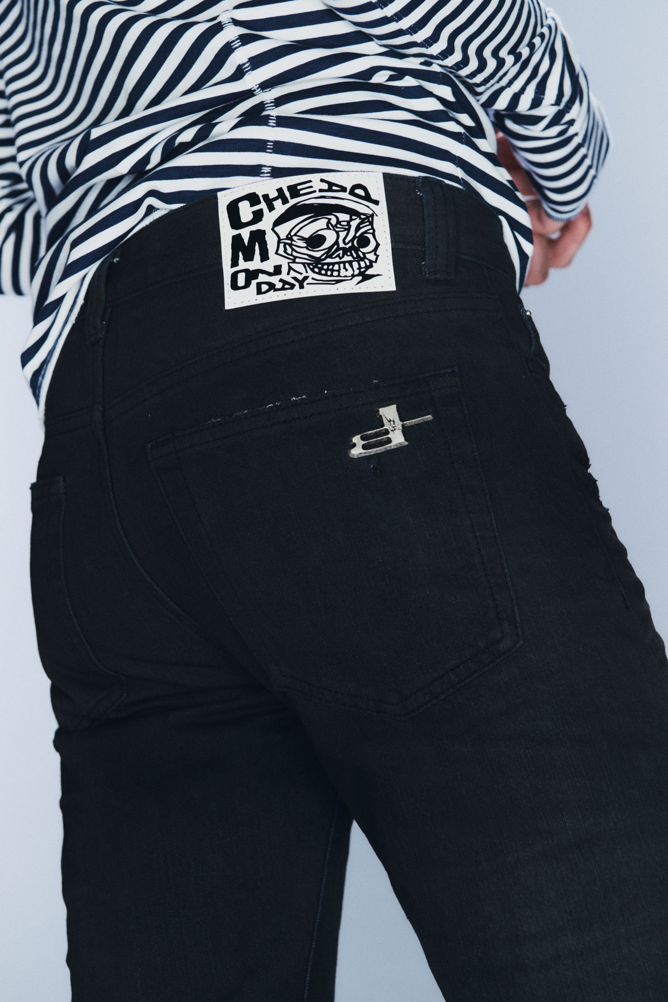 Coated Black - CM x LB Issue Rigid Coated Unisex Jeans - 7