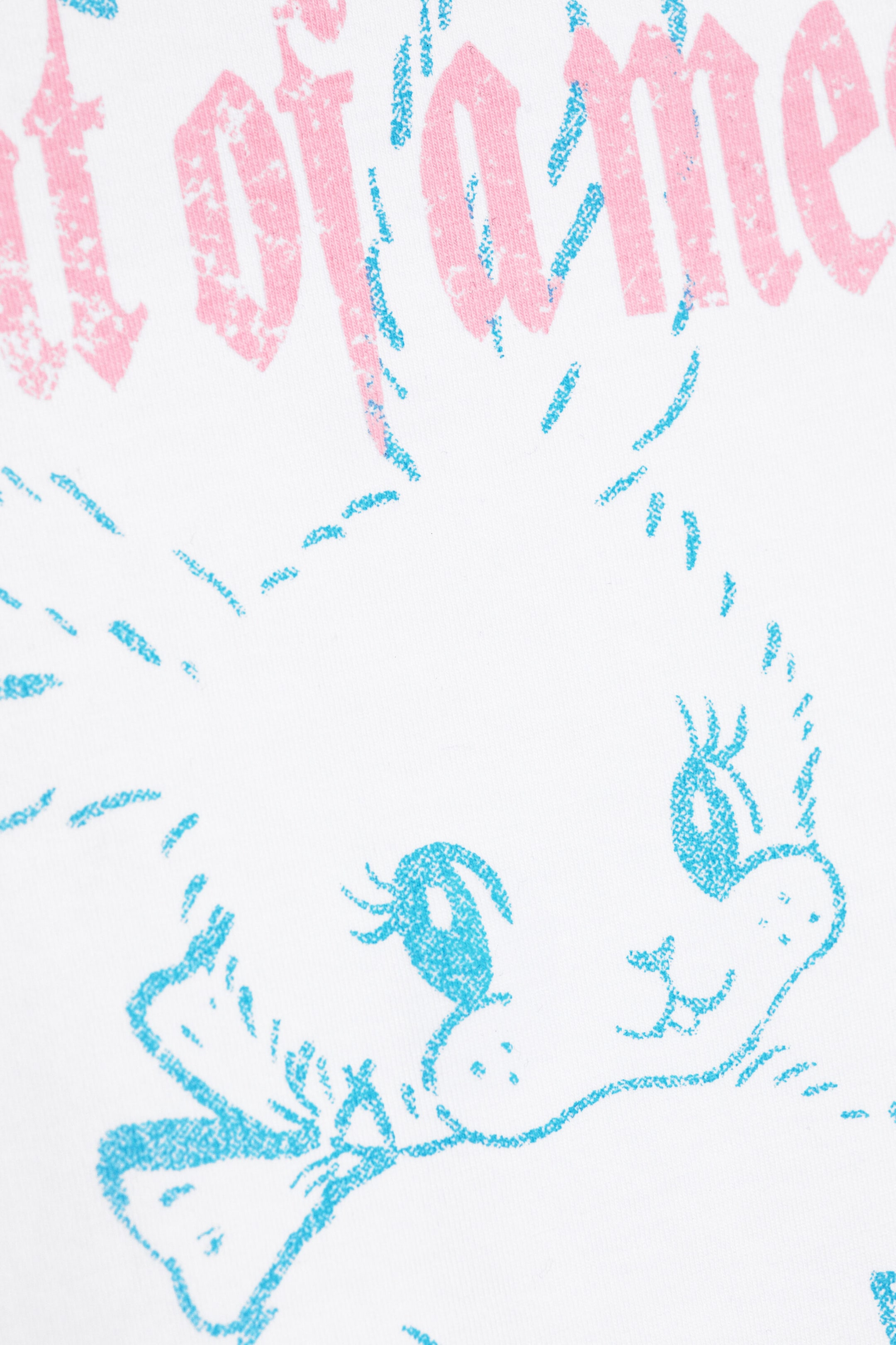Blanc - White Bunny - Mini T-shirt graphique ajusté - 4